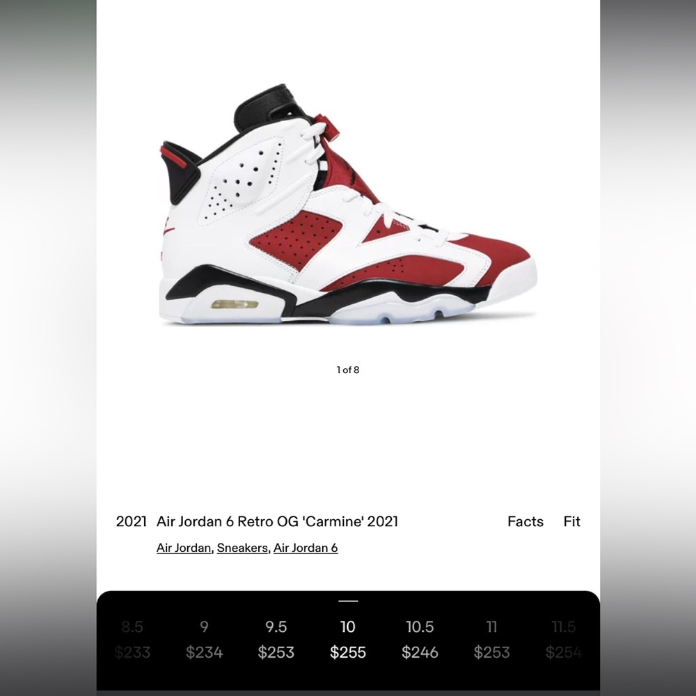 Jordan 6 Carmine